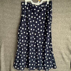 Abercrombie & Fitch Chiffon Column Polka Dot Midi Skirt Size L